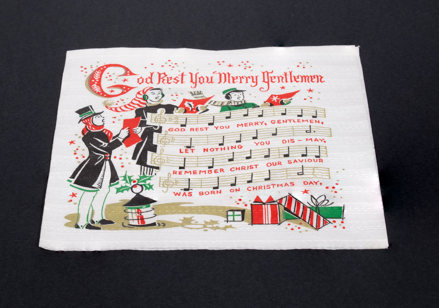 God Rest You Merry Gentlemen Christmas Carol Napkin