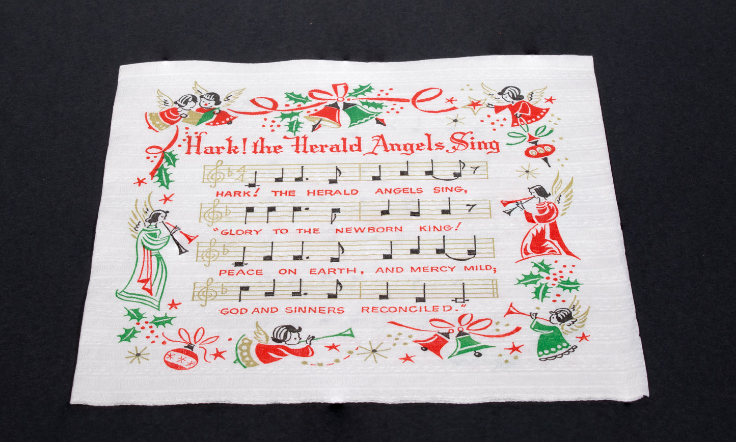 Hark! the Herald Angels Sing Christmas Carol Napkin