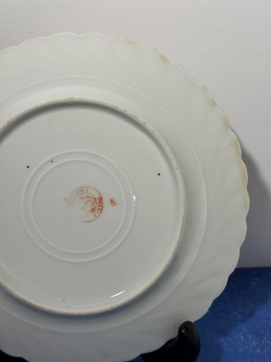 Set of 2 Carlsbad China Austria Pink & Blue Floral Plates