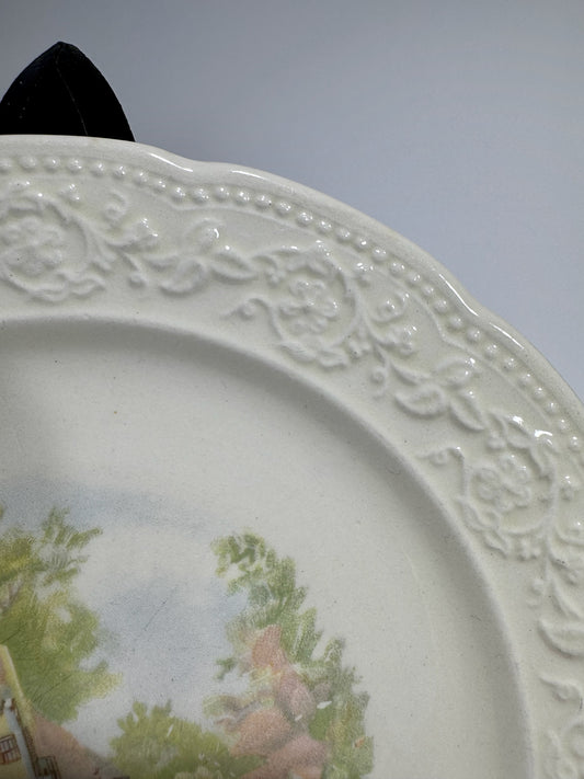 Set of 8 Edwin M. Knowles 33-4 and 34-7 Cottage Garden Flowers Dessert Plates