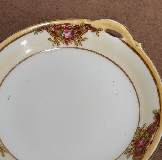 Set of 2 Hand-painted Nippon Butter Pats with Roses