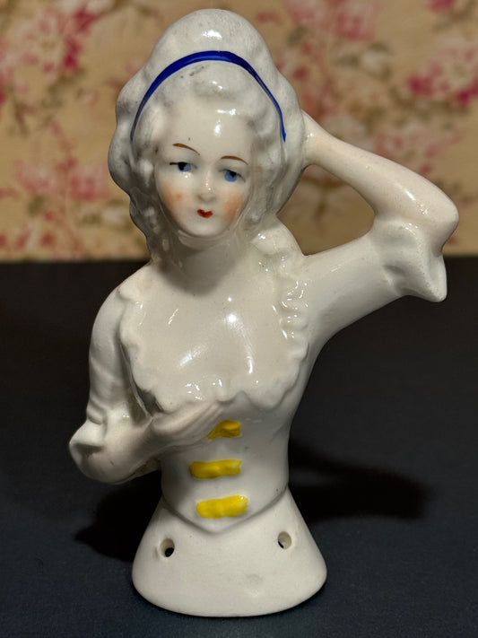 Antique German Porcelain Half-Doll #4344