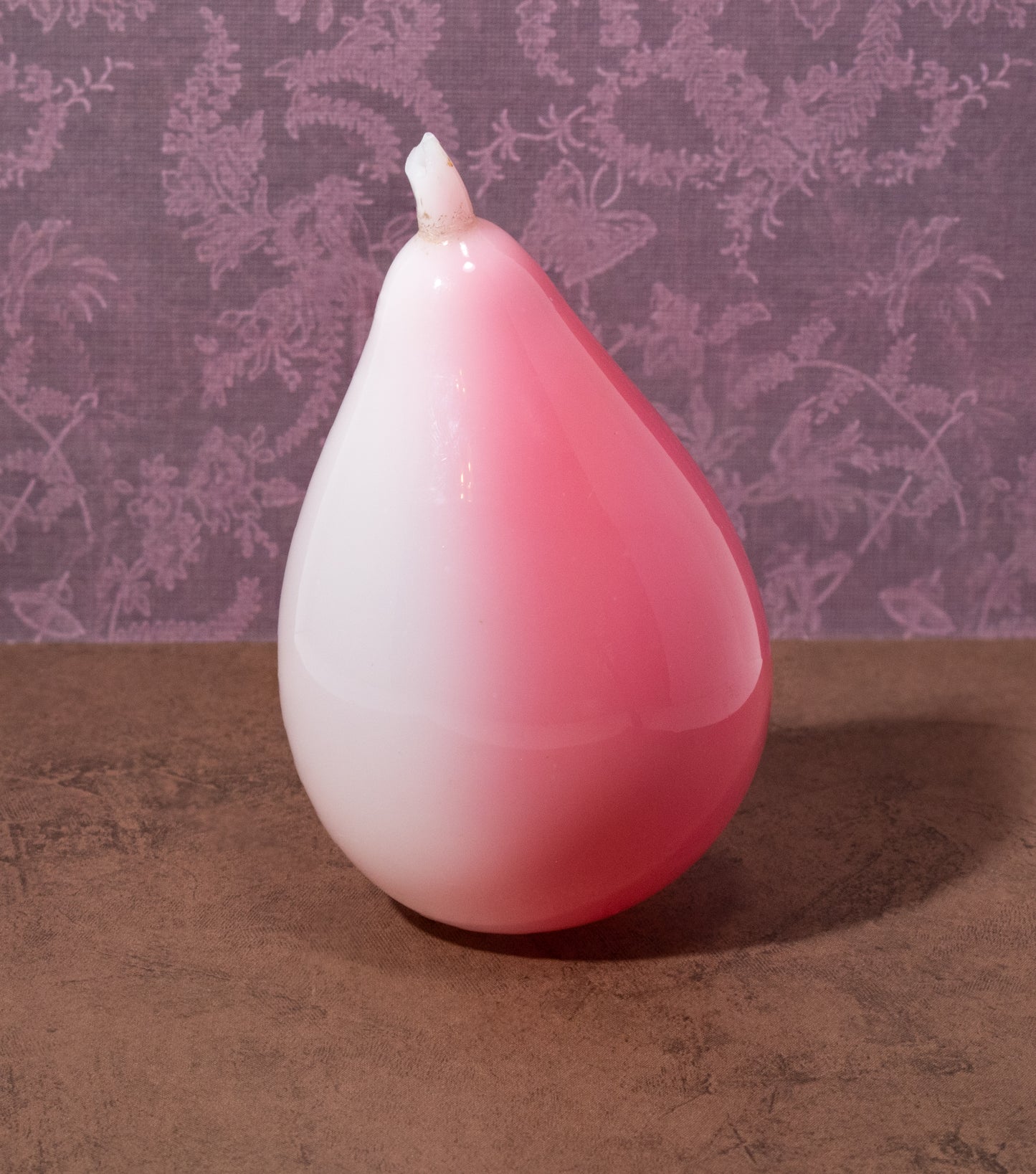 Antique Peachblow Glass Pear World's Fair Souvenir