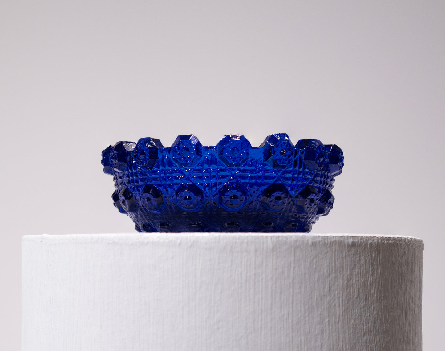 Summit Cobalt Blue Pressed Glass Open Salt Dip