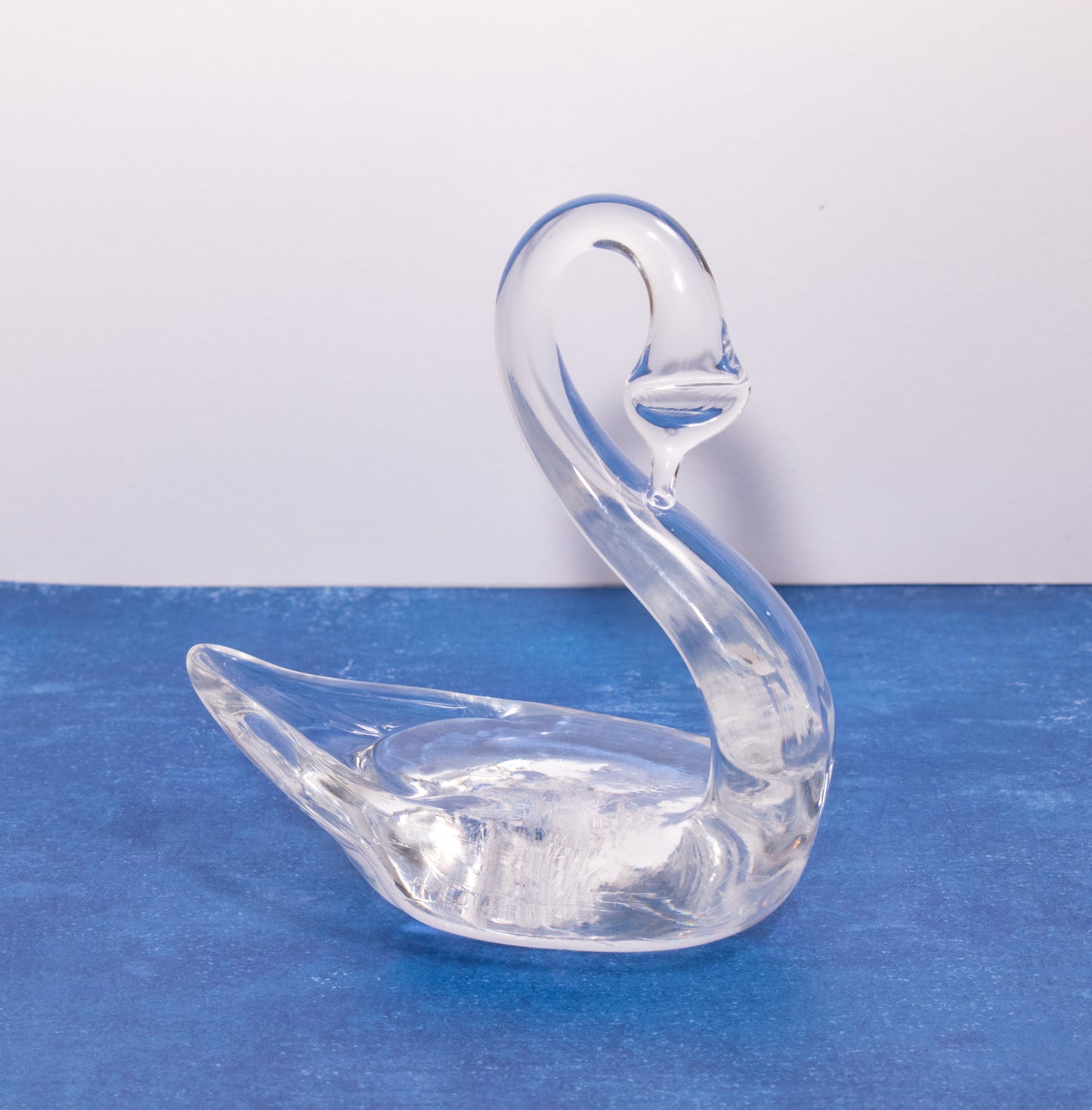 Pairpoint Glass Company Handblown Clear Glass Swan