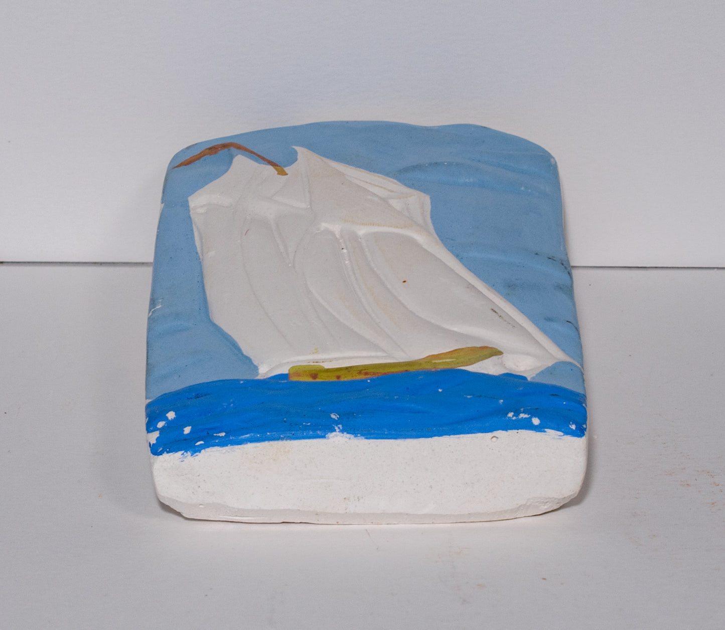 Plaster Sailboat Wall Decor