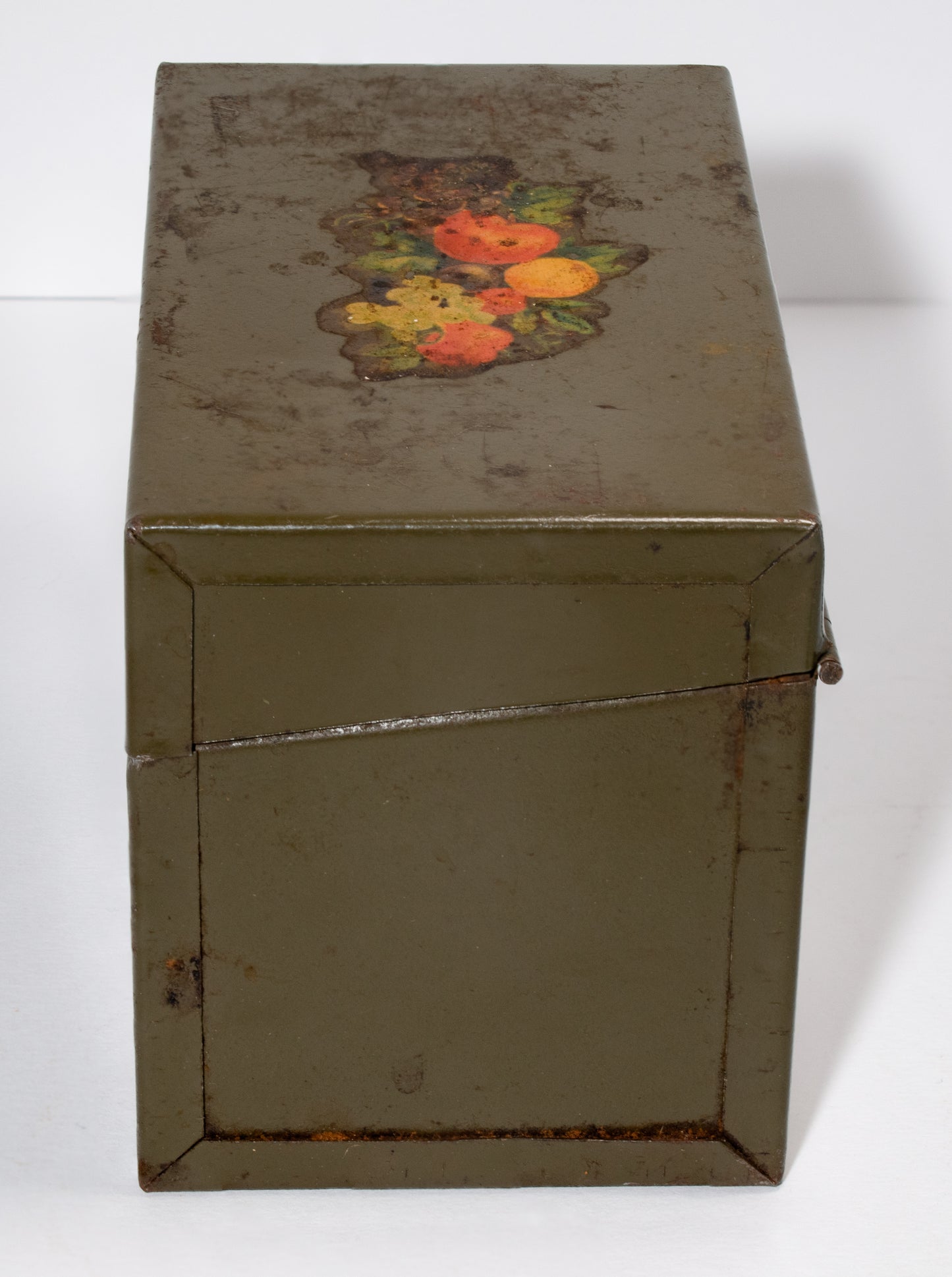 Green Recipe Tin with Fruit