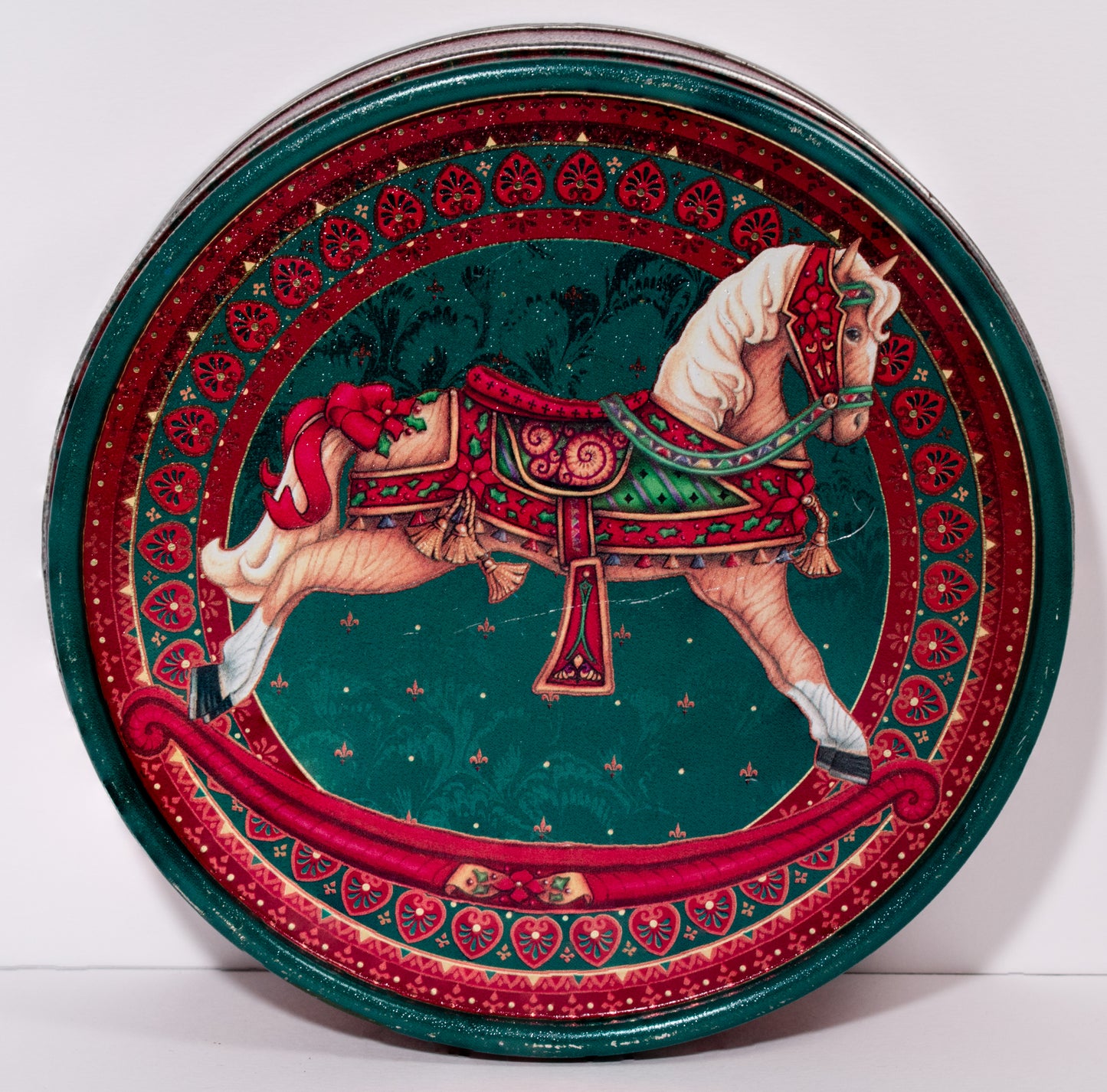 Christmas Rocking Horse Tin