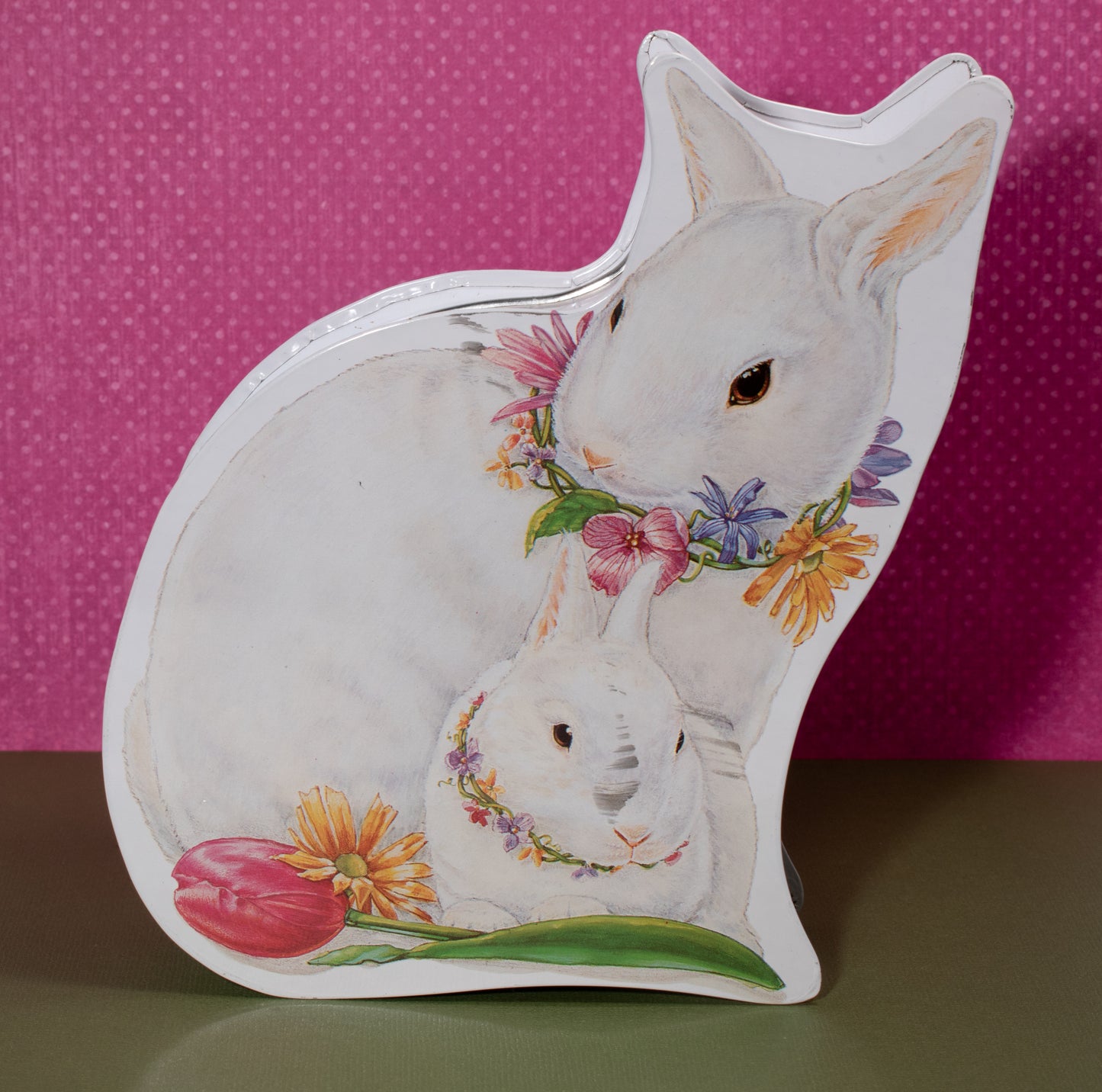 Mother and Baby Easter Bunny Tin