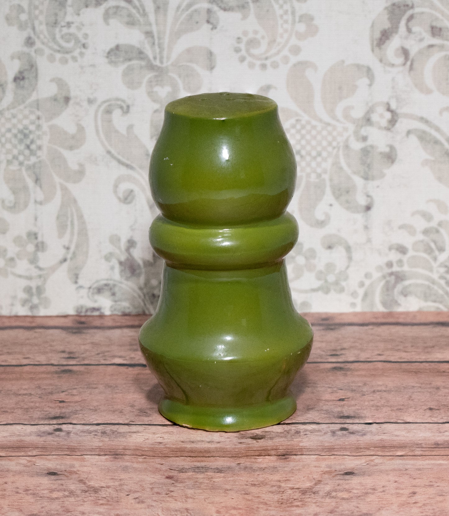 Vintage Avocado Green Ceramic Salt/Pepper Shaker