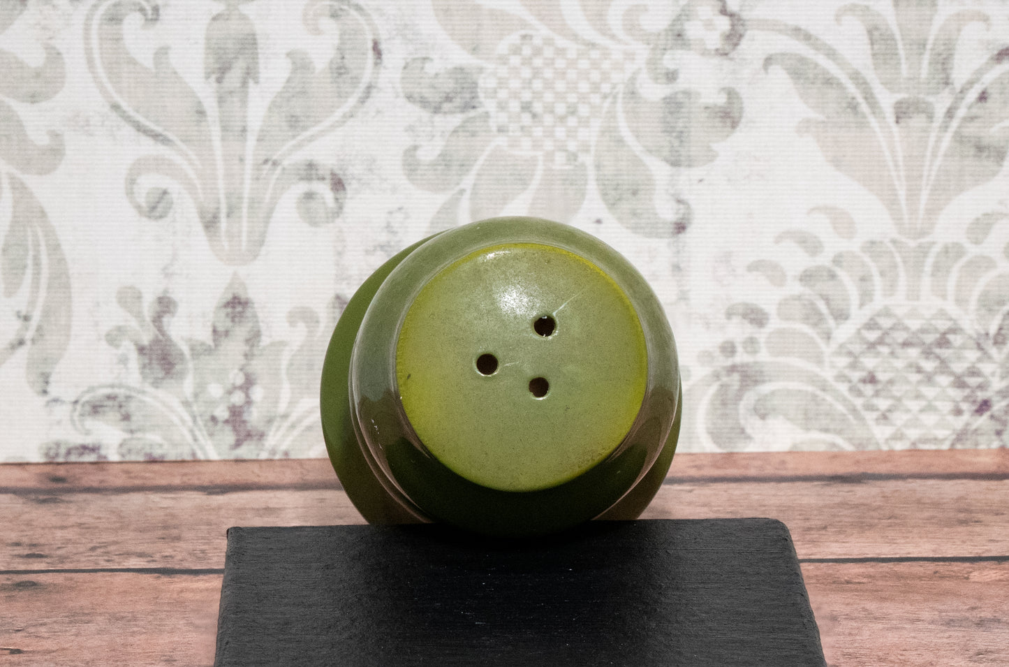 Vintage Avocado Green Ceramic Salt/Pepper Shaker