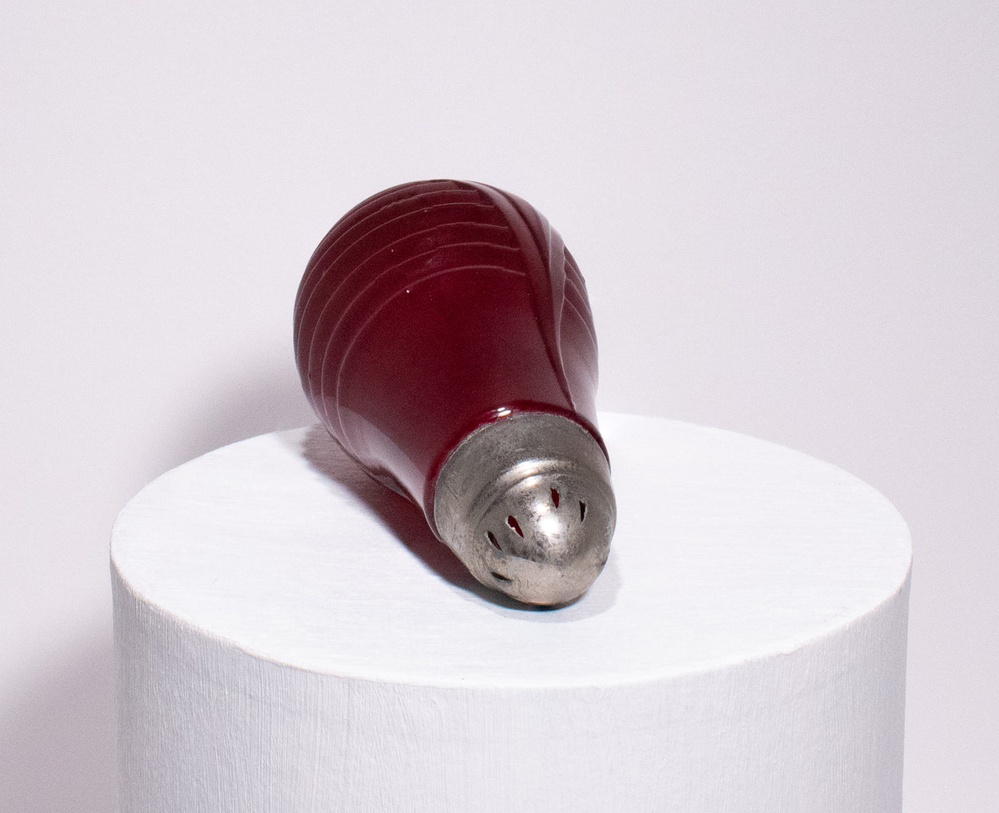 Art Deco Style Ruby Red Salt/Pepper Shaker