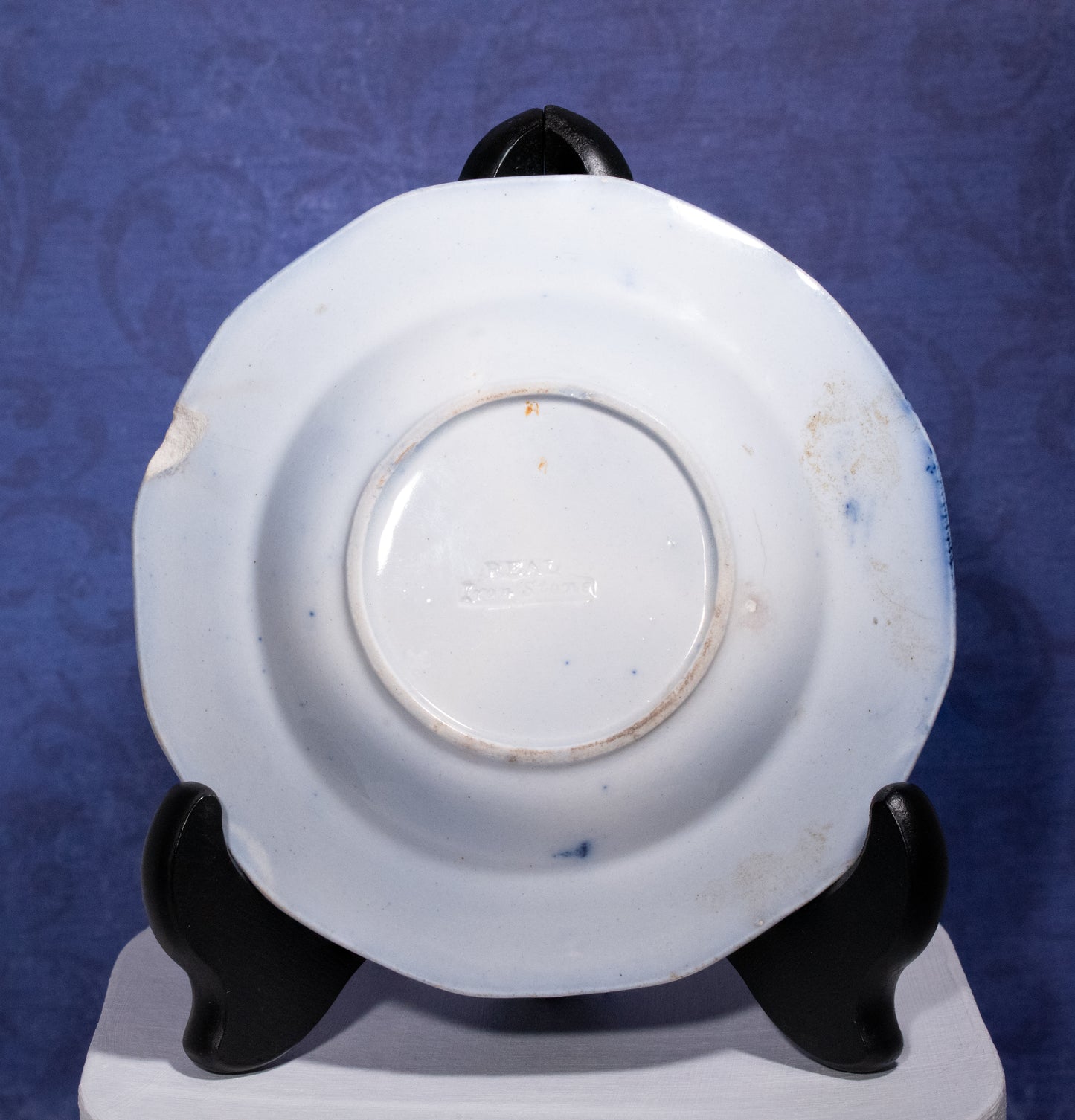 Furnival Ironstone Flow Blue Berry or Dessert Bowl