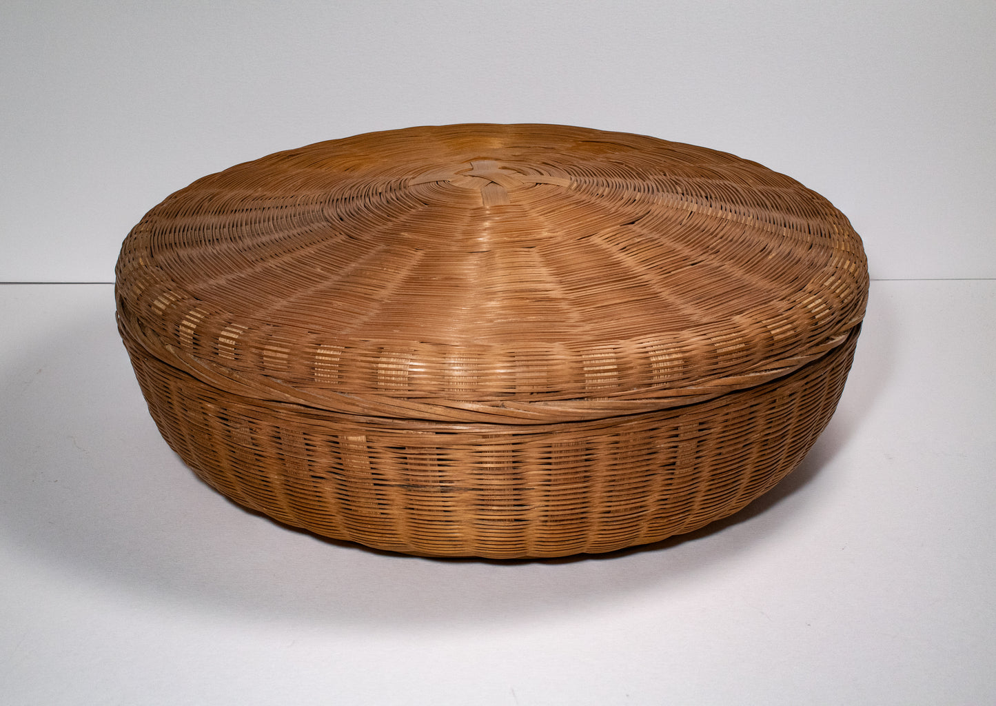 Vintage China Woven Sewing Basket Large