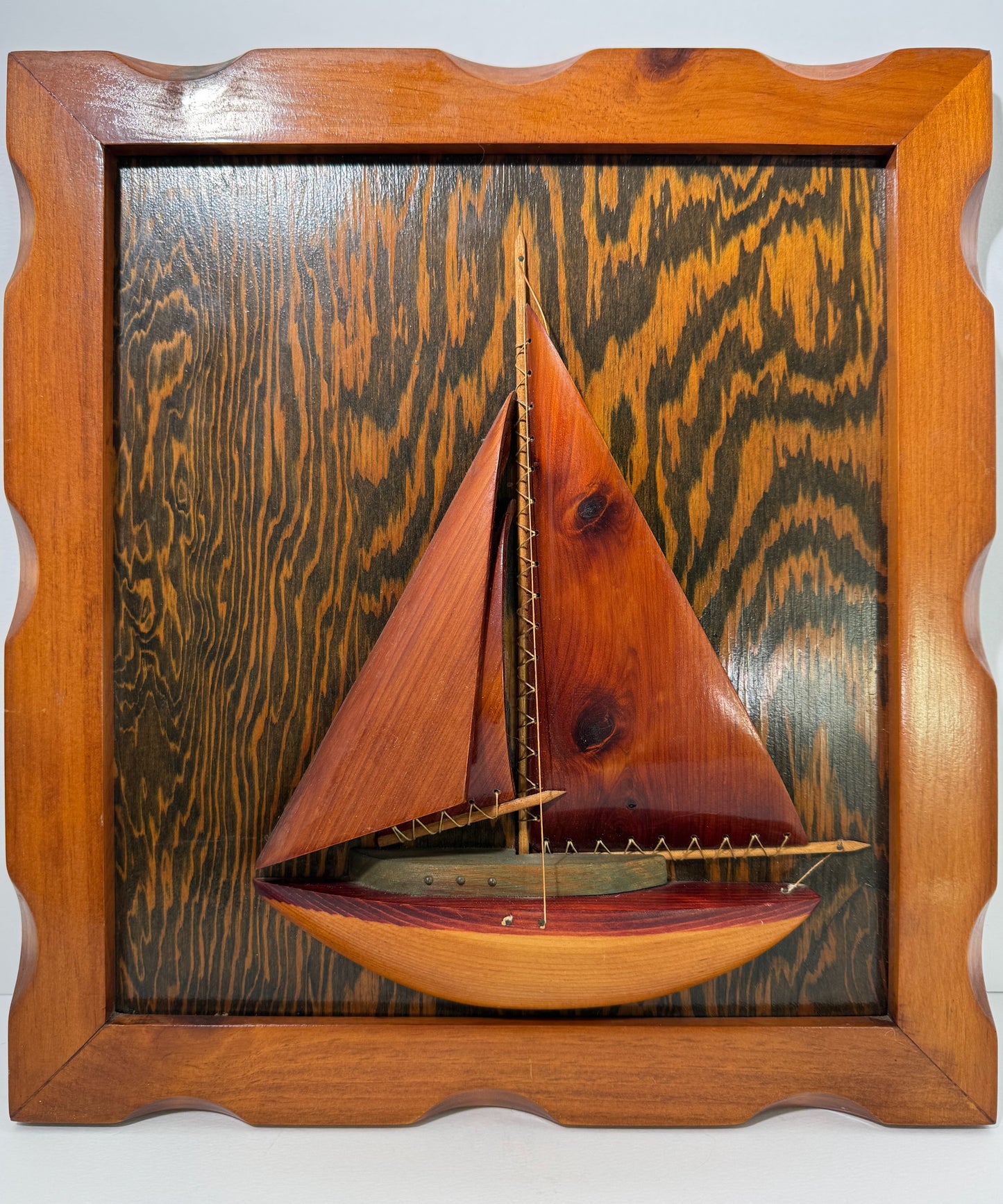 Handcrafted Wooden Sailboat Wall Décor from the Maine State Prison