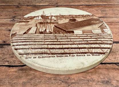 City of Gloucester, MA with Fish Hakes Collectible Trivet