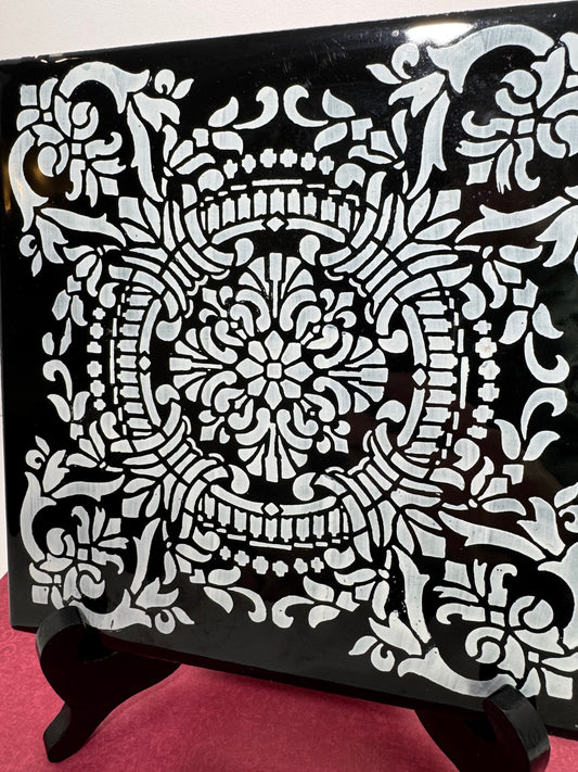 Vintage Spanish Ceramic Decorative Tile
