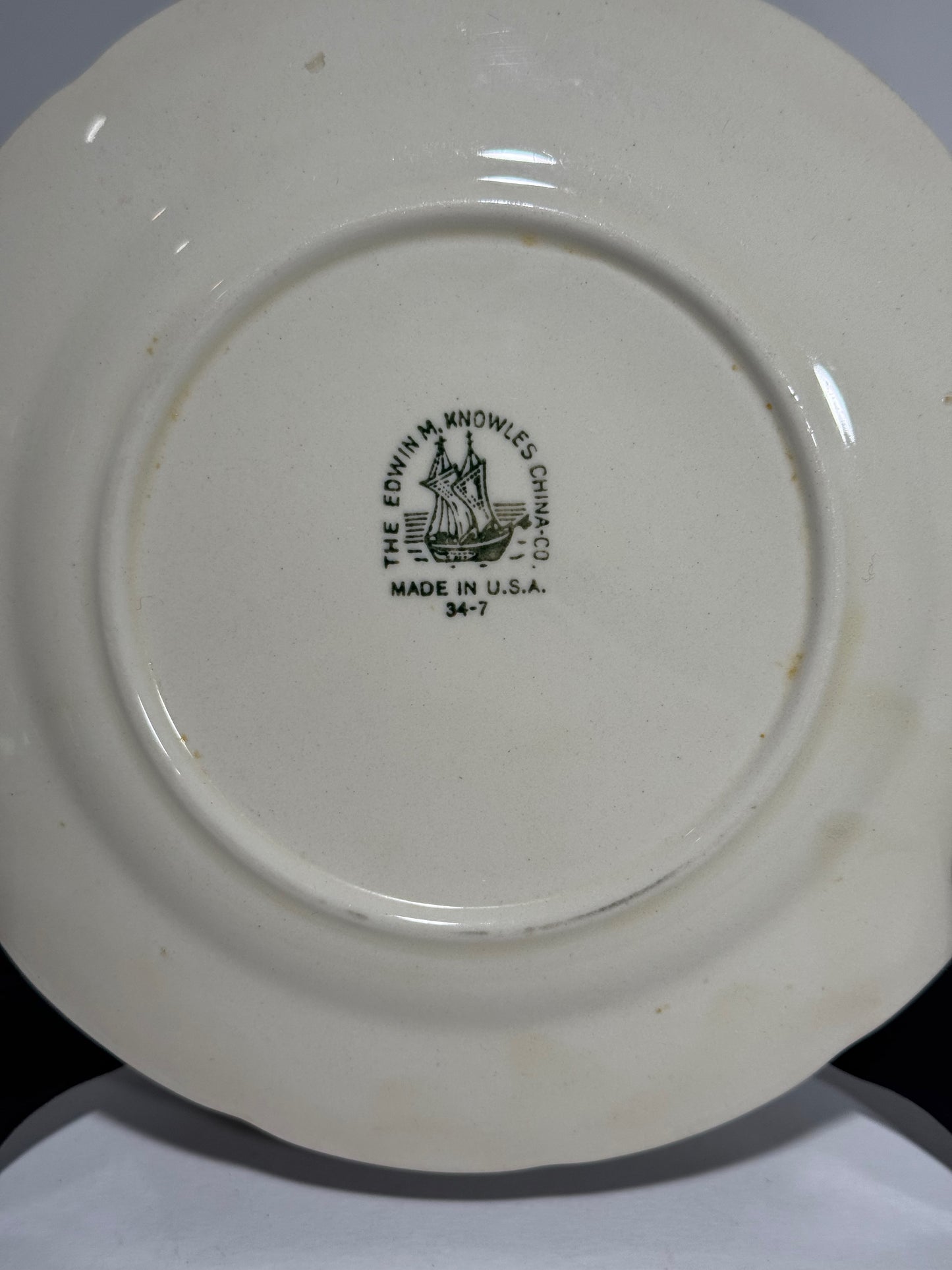 Set of 8 Edwin M. Knowles 33-4 and 34-7 Cottage Garden Flowers Dessert Plates