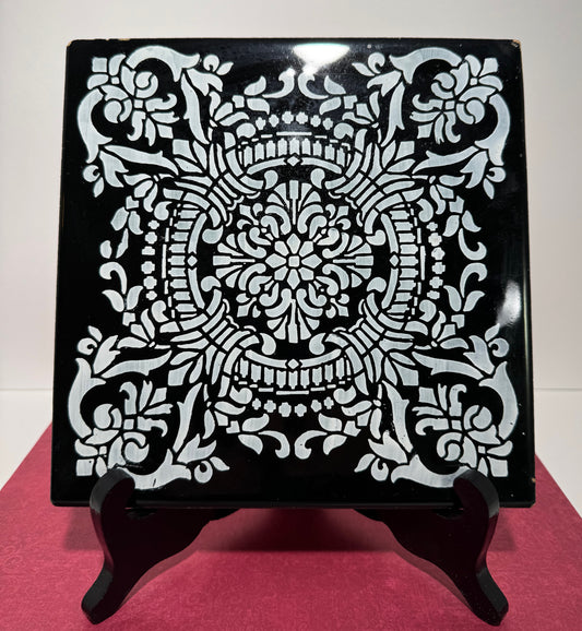 Vintage Spanish Ceramic Decorative Tile