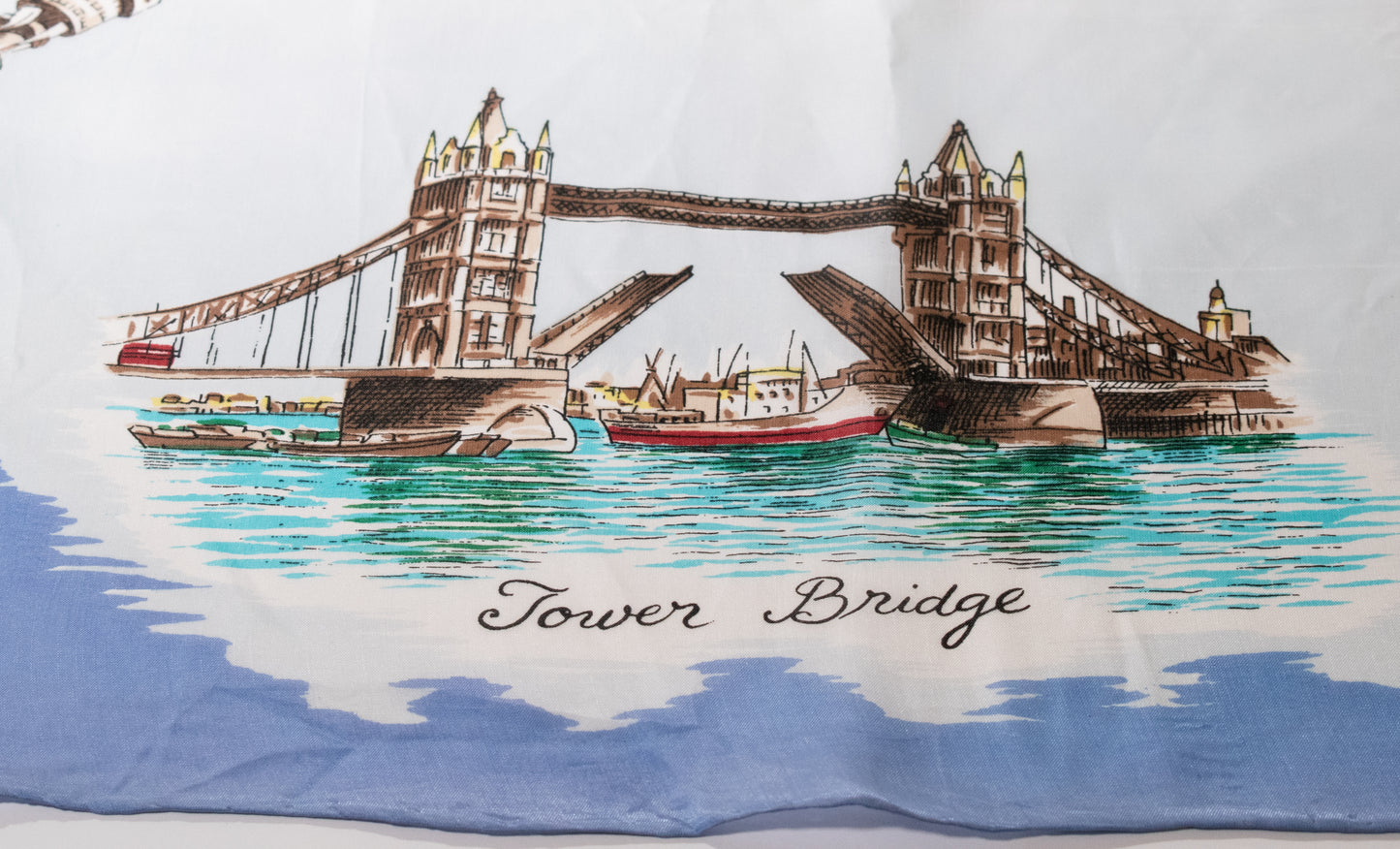 Vintage Silk Handkerchief London England Souvenir