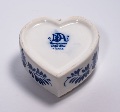 Delft Blue Heart Pincushion
