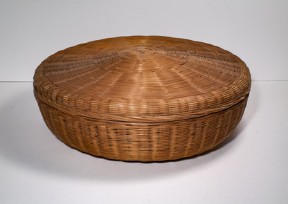 Vintage China Woven Sewing Basket Large